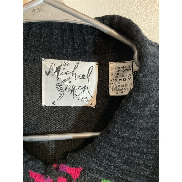 Michael Simon NY Women’s M Sweater Art to Wear Cardigan Button Front Vintage - Picture 3 of 9
